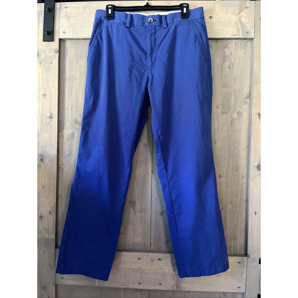TailorByrd Pants Men's 32x28 Blue Chino Straight Leg Flat Front Golf Preppy